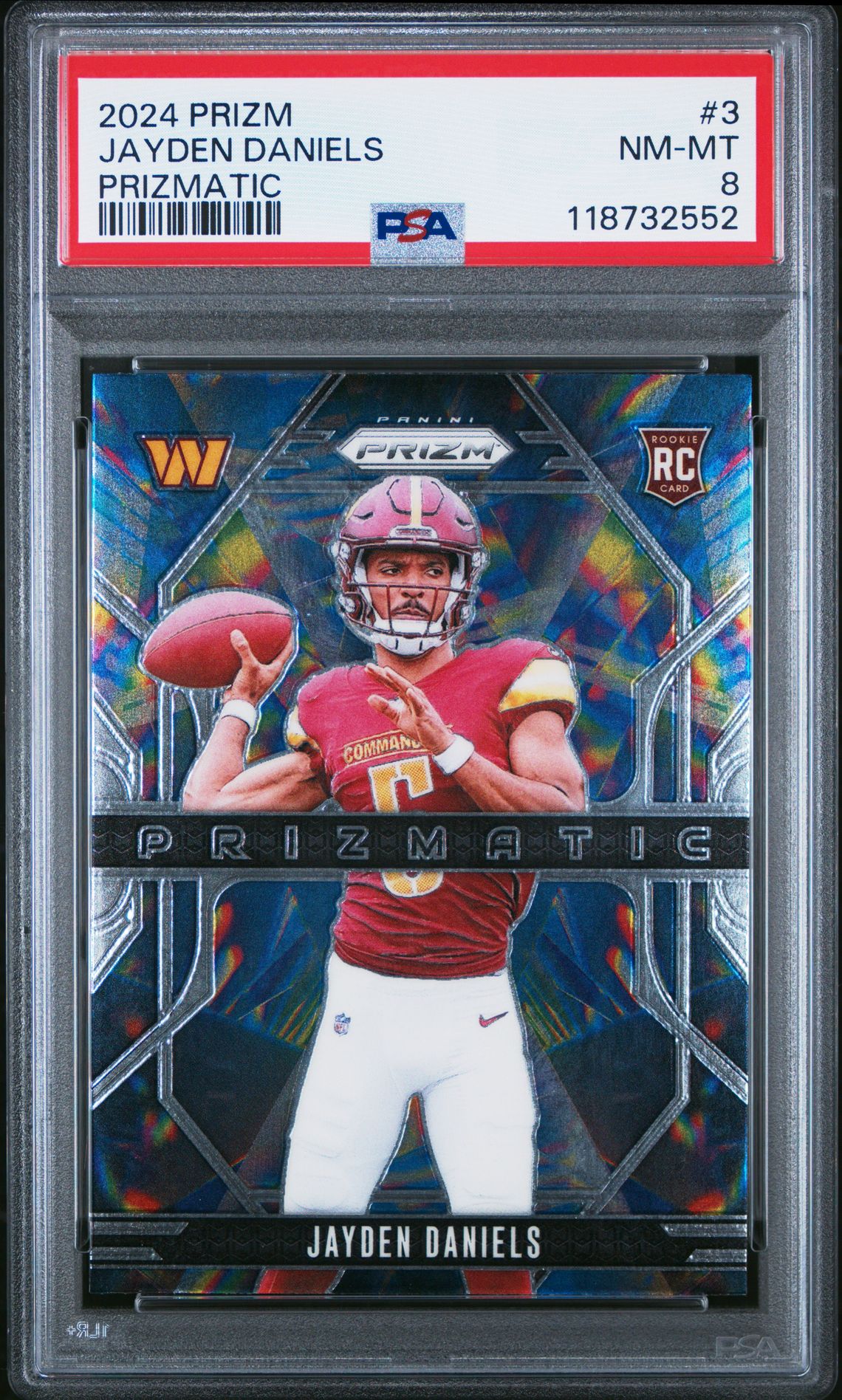 2024 Panini Prizm Prizmatic Jayden Daniels #3 Nm-Mt 8 front