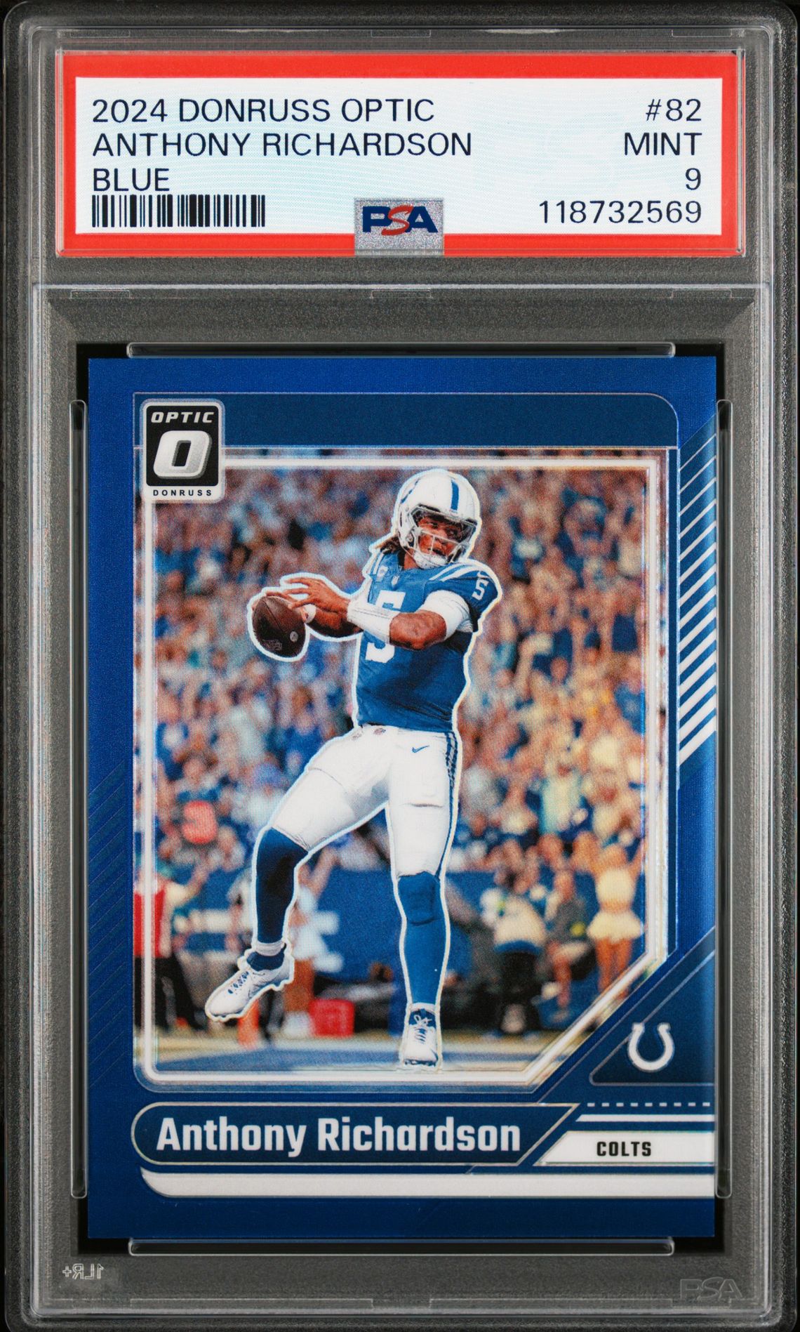 2024 Panini Donruss Optic Anthony Richardson #82 (Blue) Mint 9 front