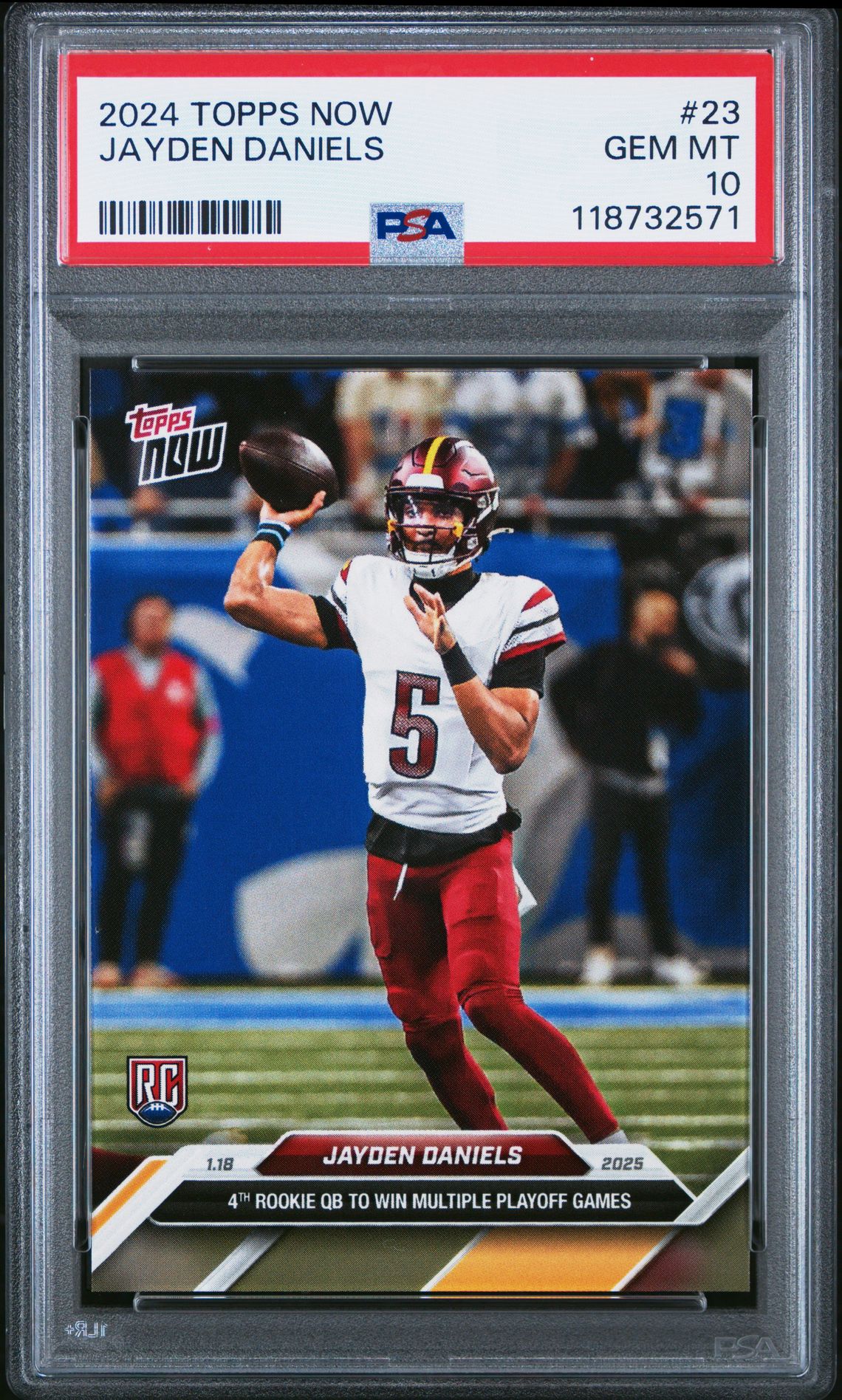 2024 Topps Now Jayden Daniels #23 Gem Mt 10 front