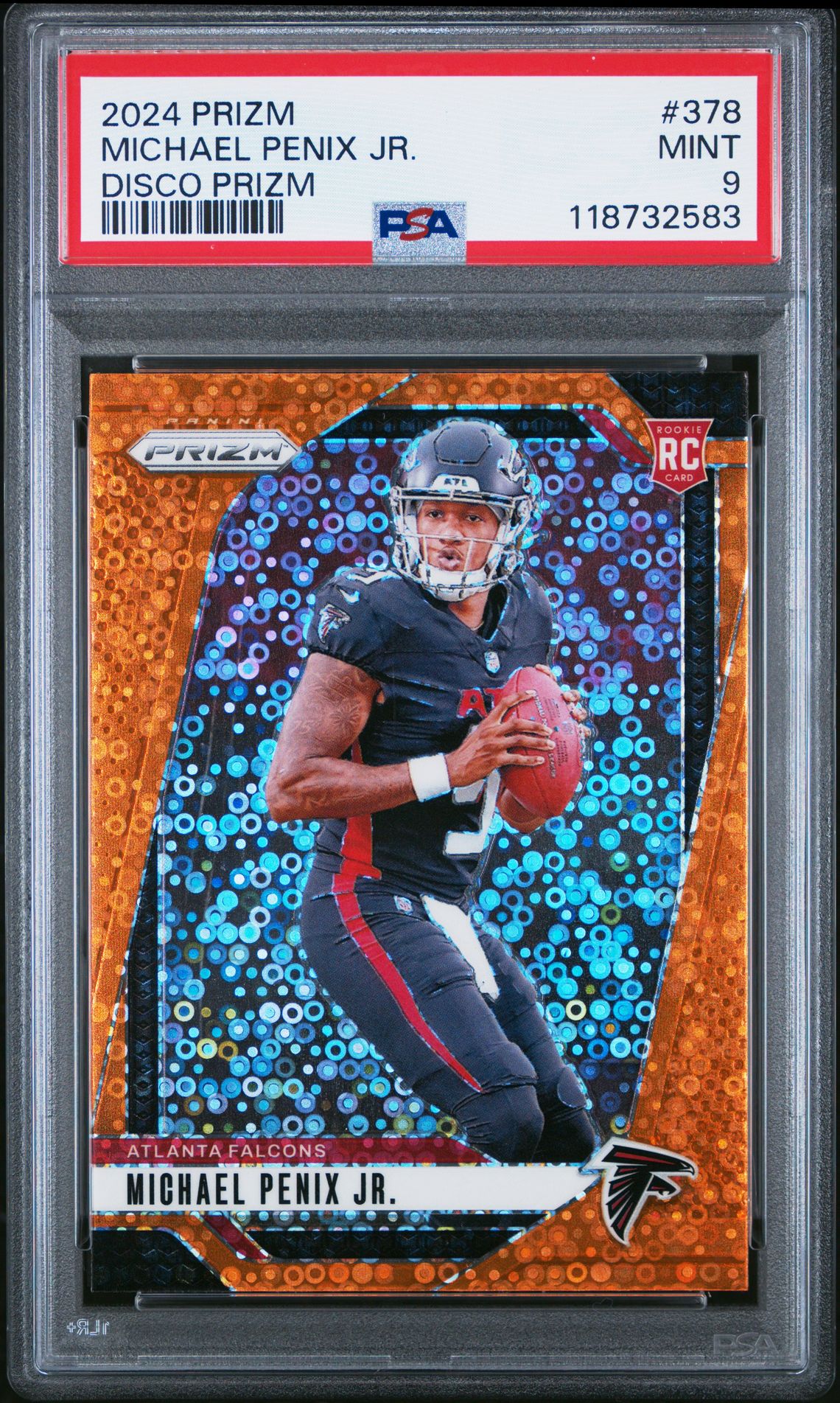 2024 Panini Prizm Michael Penix Jr. #378 (Disco Prizm) Mint 9 front