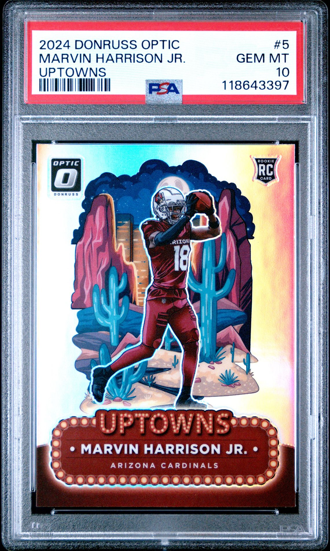 2024 Panini Donruss Optic Uptowns Marvin Harrison Jr. #5 Gem Mt 10 front