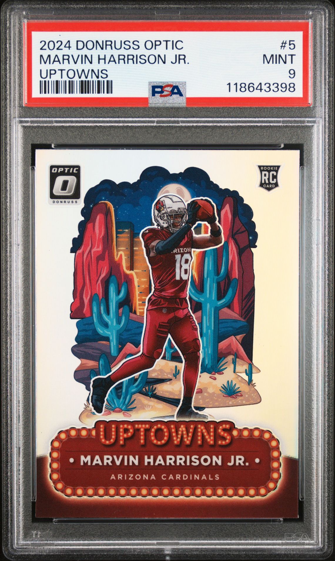 2024 Panini Donruss Optic Uptowns Marvin Harrison Jr. #5 Mint 9 front