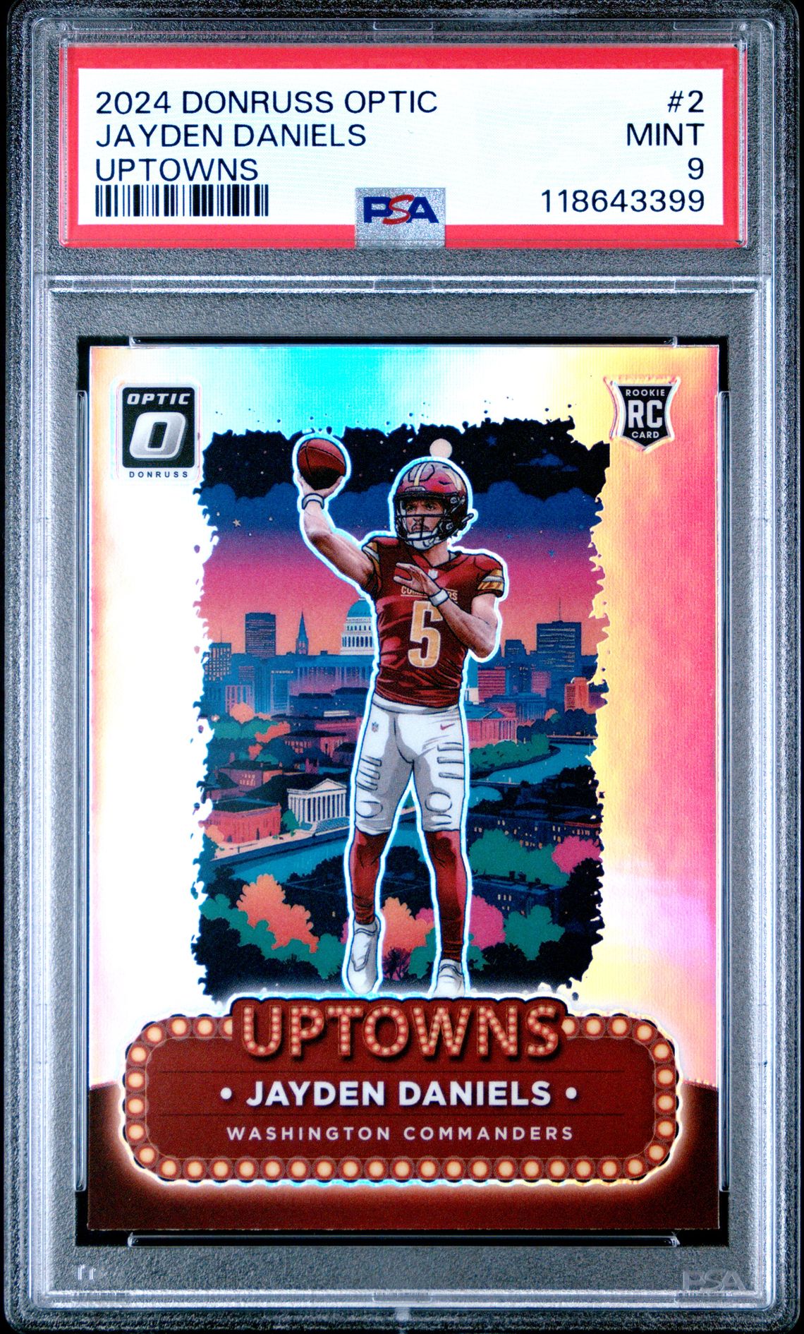 2024 Panini Donruss Optic Uptowns Jayden Daniels #2 Mint 9 front