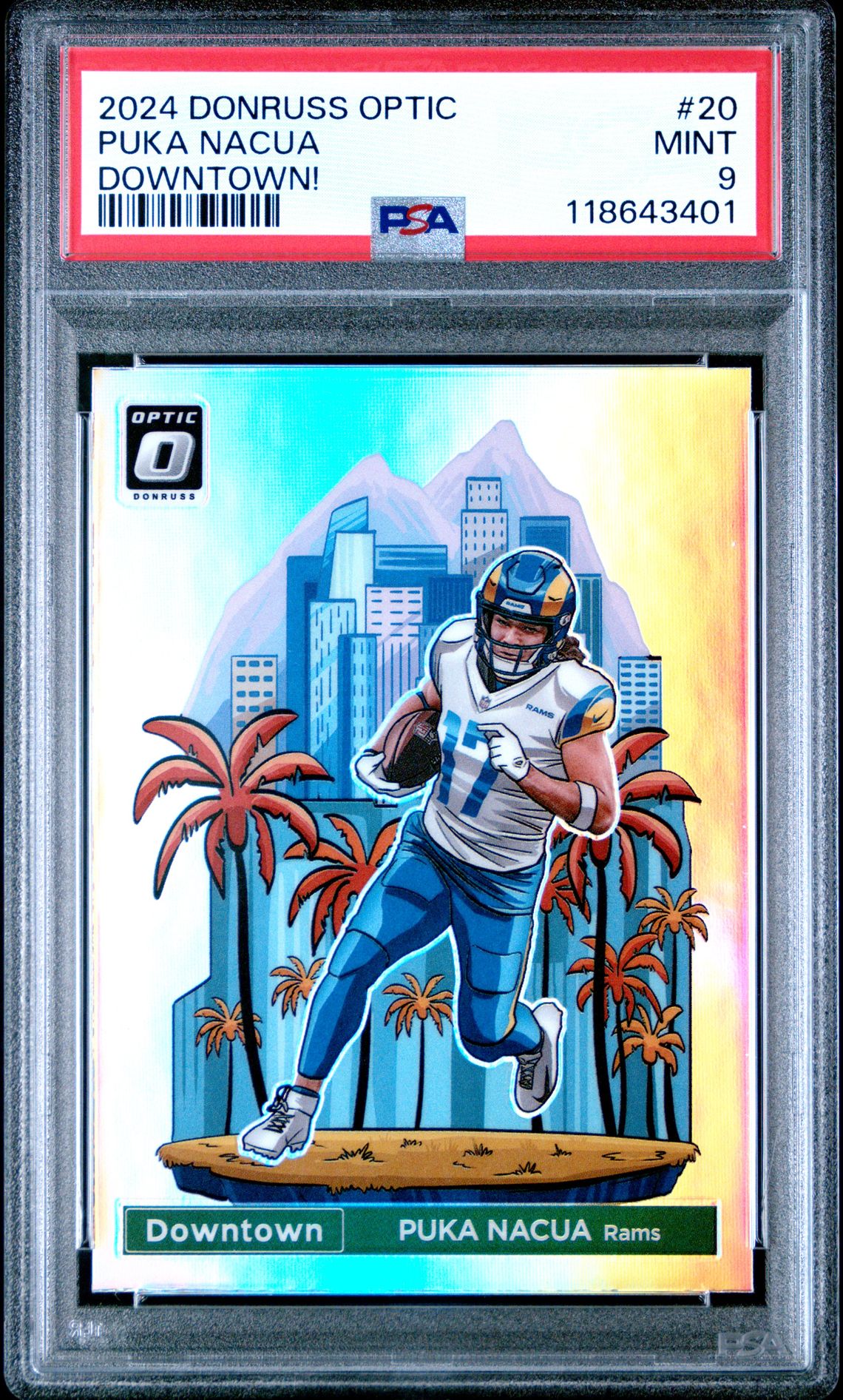 2024 Panini Donruss Optic Downtown! Puka Nacua #20 Mint 9 front