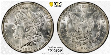 1891 $1 MS64