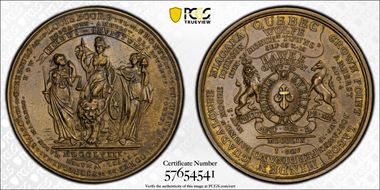 (1758-59) AE Medal Betts-419, British Victories AU58