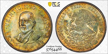 1972-Mo 25 Peso Juarez KM-480  Ag N1