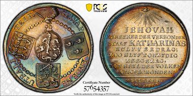 1780 AR Medal Betts-572, Armed Neutrality AU58+