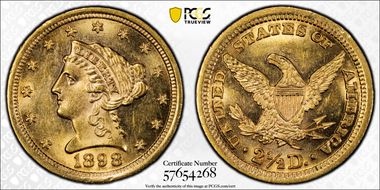 1898 $2.50 MS62