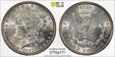1881 $1 MS63