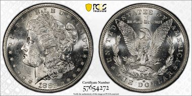 1882-S $1 MS62