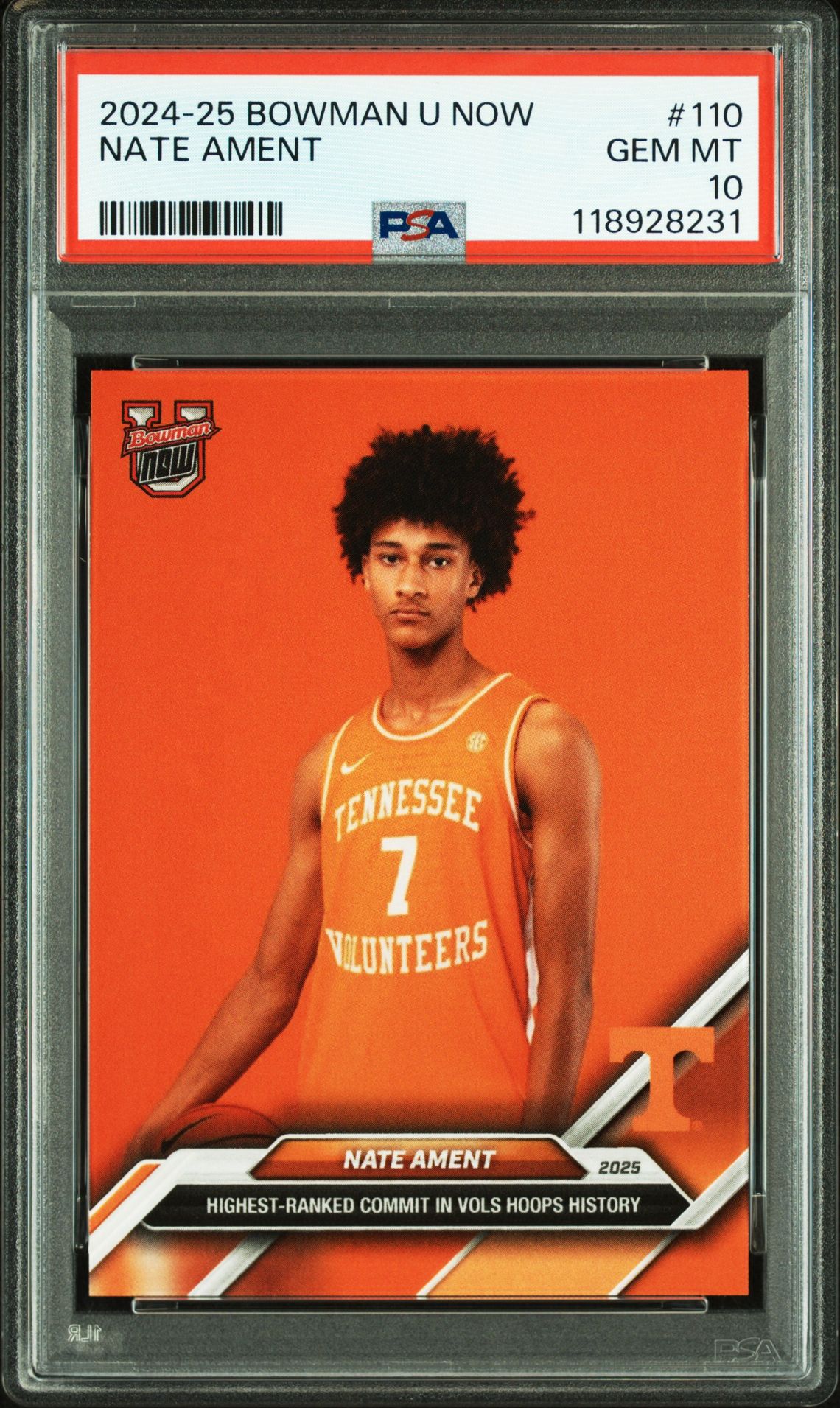 2024 Bowman BOWMAN U NOW ORANGE #110 Nate Ament front