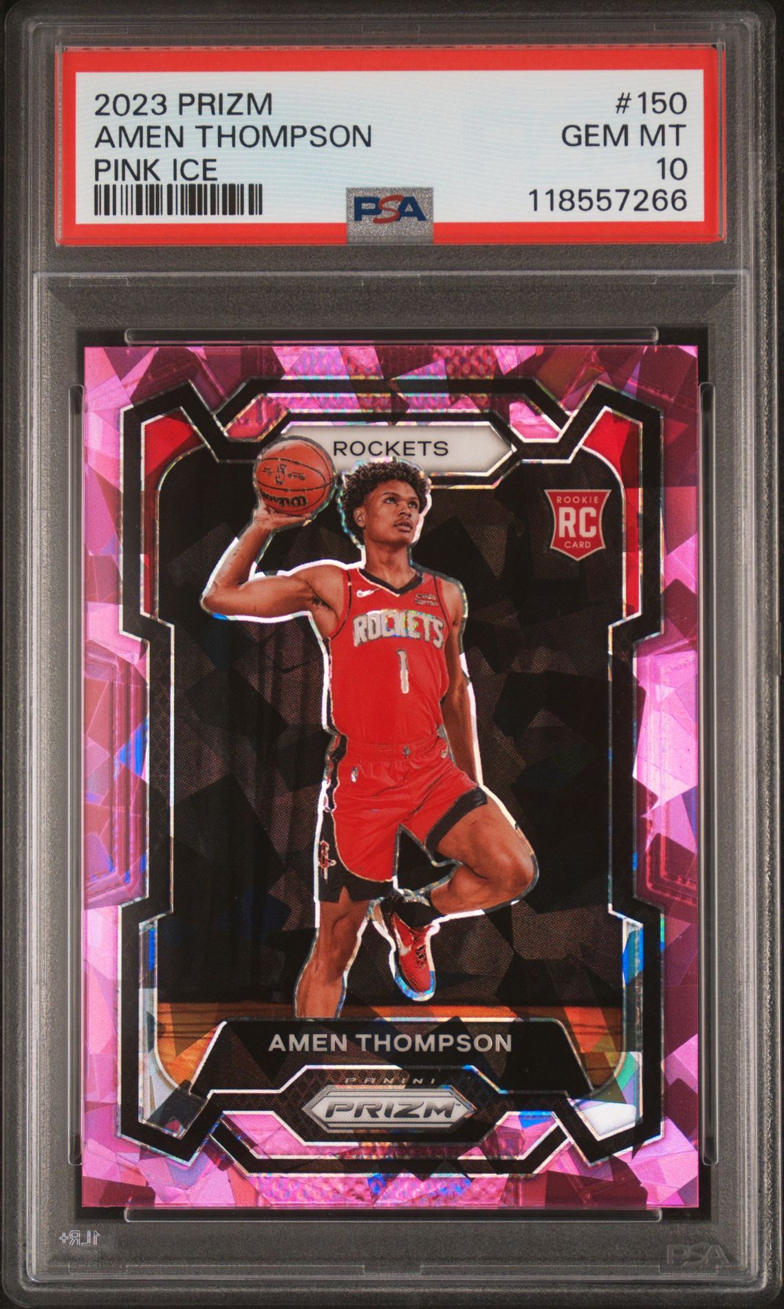 2023 Panini Prizm Amen Thompson #150 (Pink Ice) Gem Mt 10 front