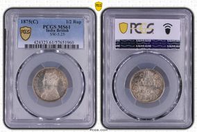 1875(C) 1/2 Rup SW-5.25 MS61