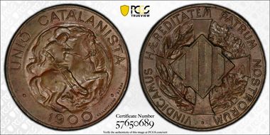 1900 (10C) Calico-133 Barcelona MS62BN