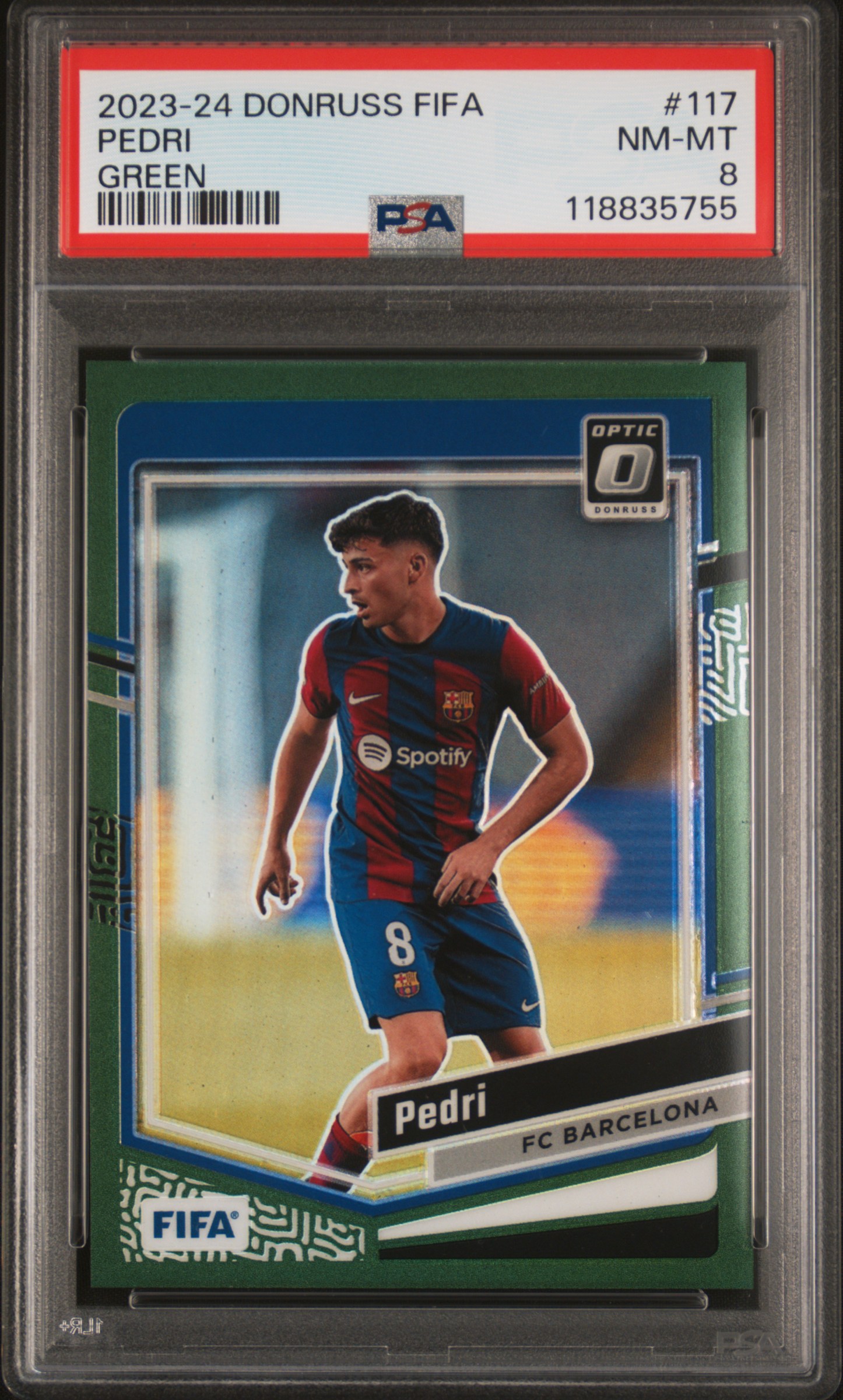 2023 #117 Pedri PSA 8 Panini Donruss FIFA