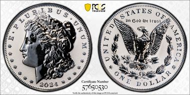2024-S $1 Morgan Dollar Rev PR Two-Coin Reverse Proof Set PR69