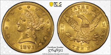1893-S $10 AU55