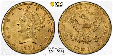 1894 $10 MS62