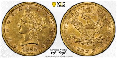 1895 $10 AU55