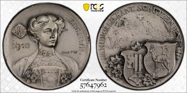 1910 Medal Hergiswil R-1033a Ag MS65