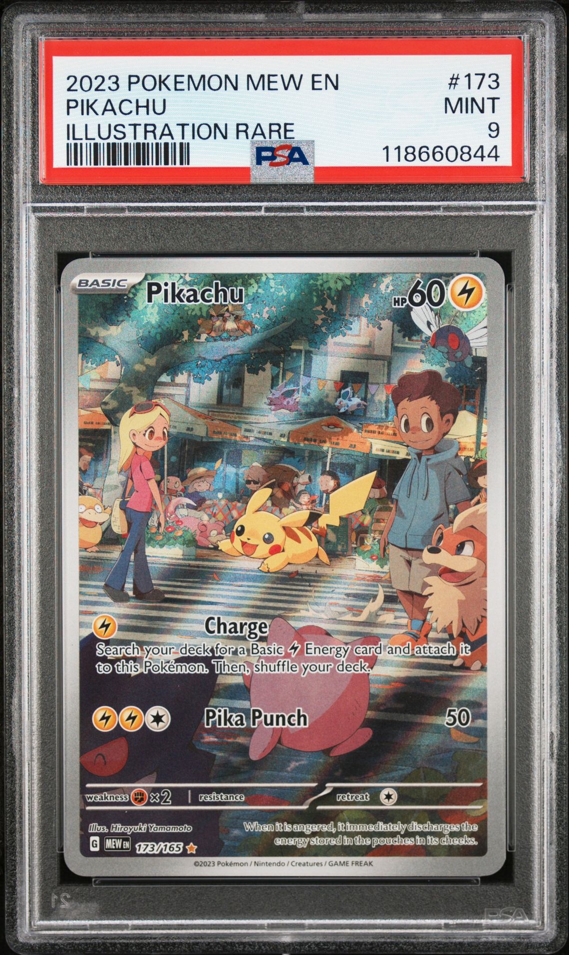 2023 Pokemon Mew En-151 Pikachu #173 (Illustration Rare) Mint 9 front