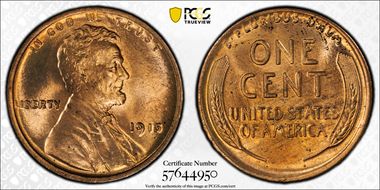 1915 1C MS66RD