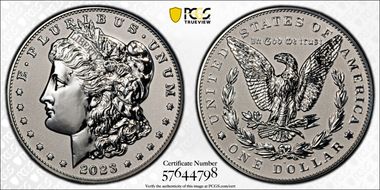 2023-S $1 Morgan Dollar Rev PR Two-Coin Reverse Proof Set PR69