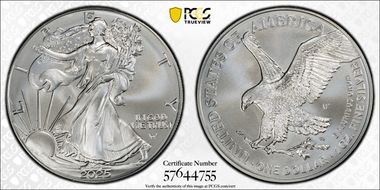 2025-W $1 Burnished Silver Eagle First Strike SP70