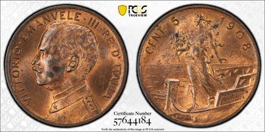 1908-R 5C MS63RB