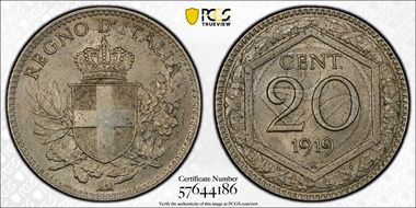 1919-R 20C KM-58 Reeded Edge MS64