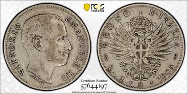 1905-R Lira VF35
