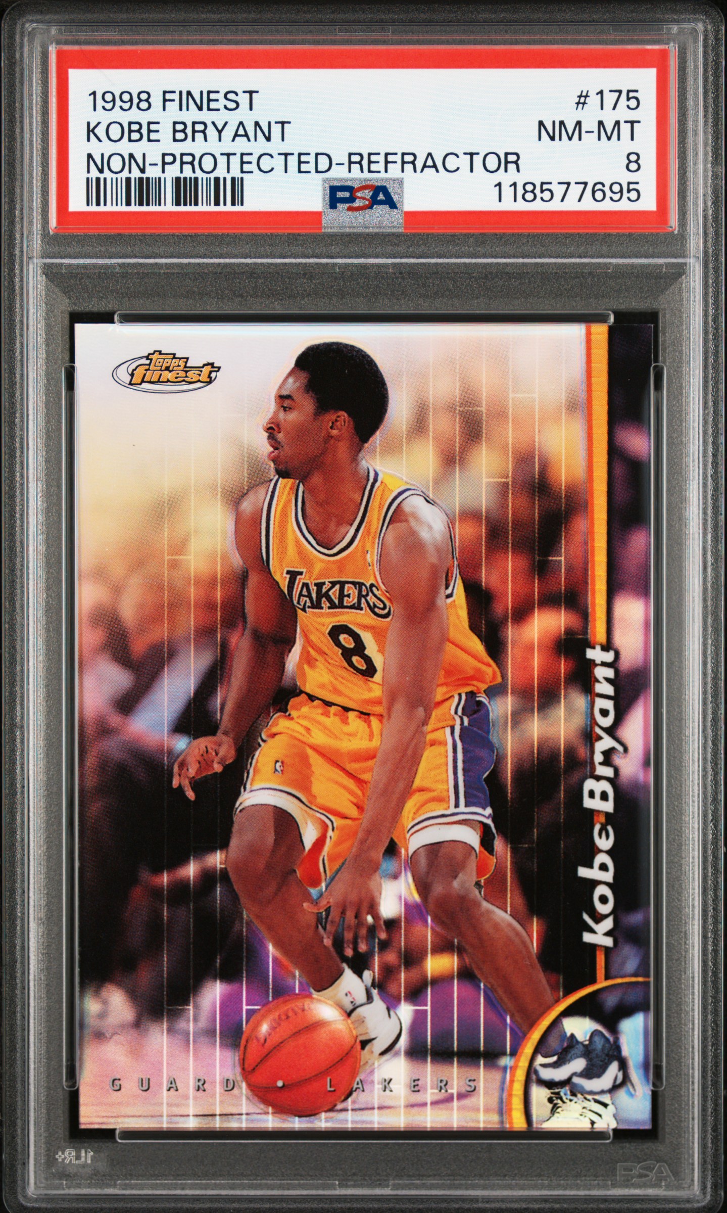 Martin 's 1998 Finest Kobe Bryant Non-Protected-Refractor #175 PSA