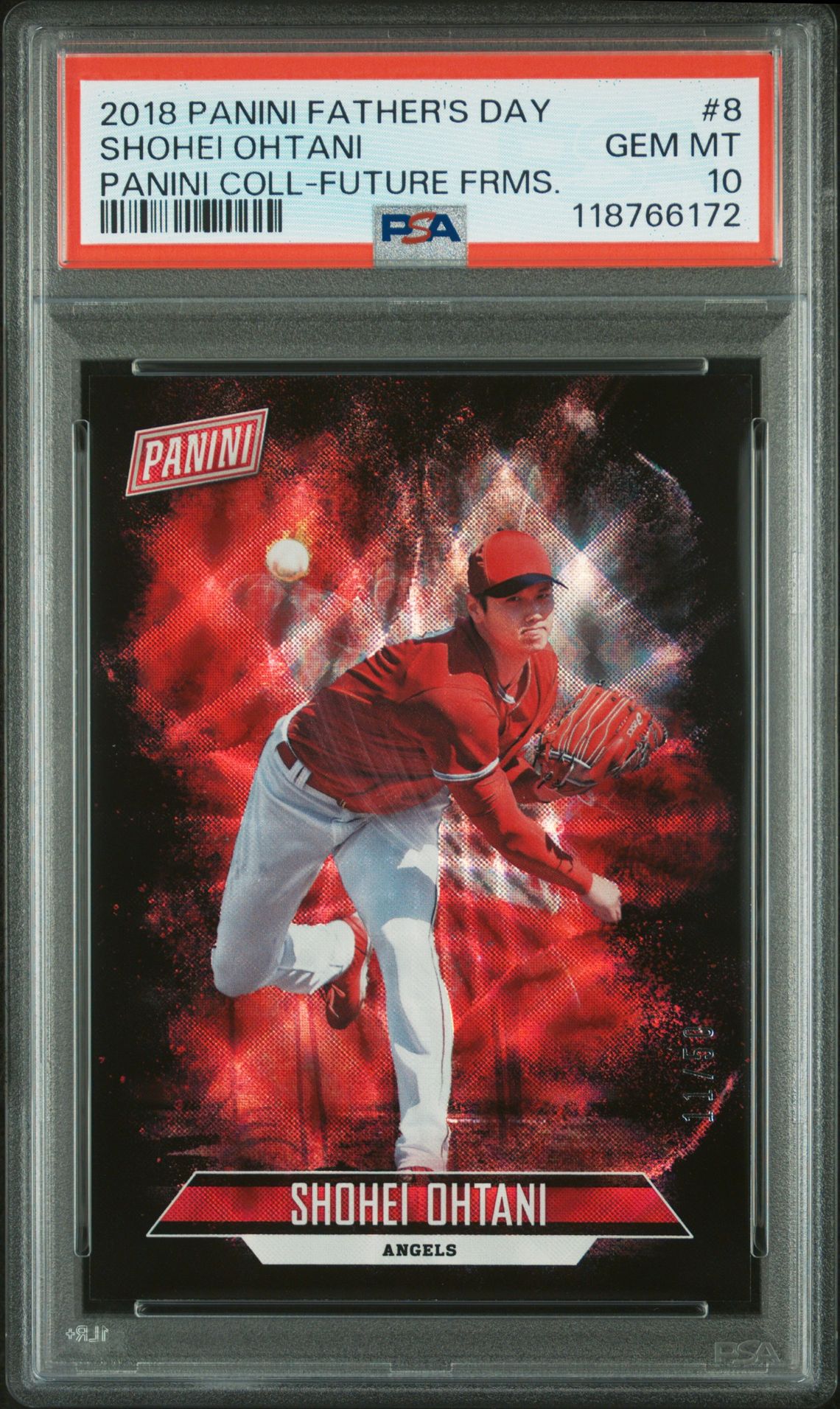 2018 Panini PANINI FATHER'S DAY PANINI COLLECTION PAN.COLL.-PTCH.-FT.FRM. #8 Shohei Ohtani front