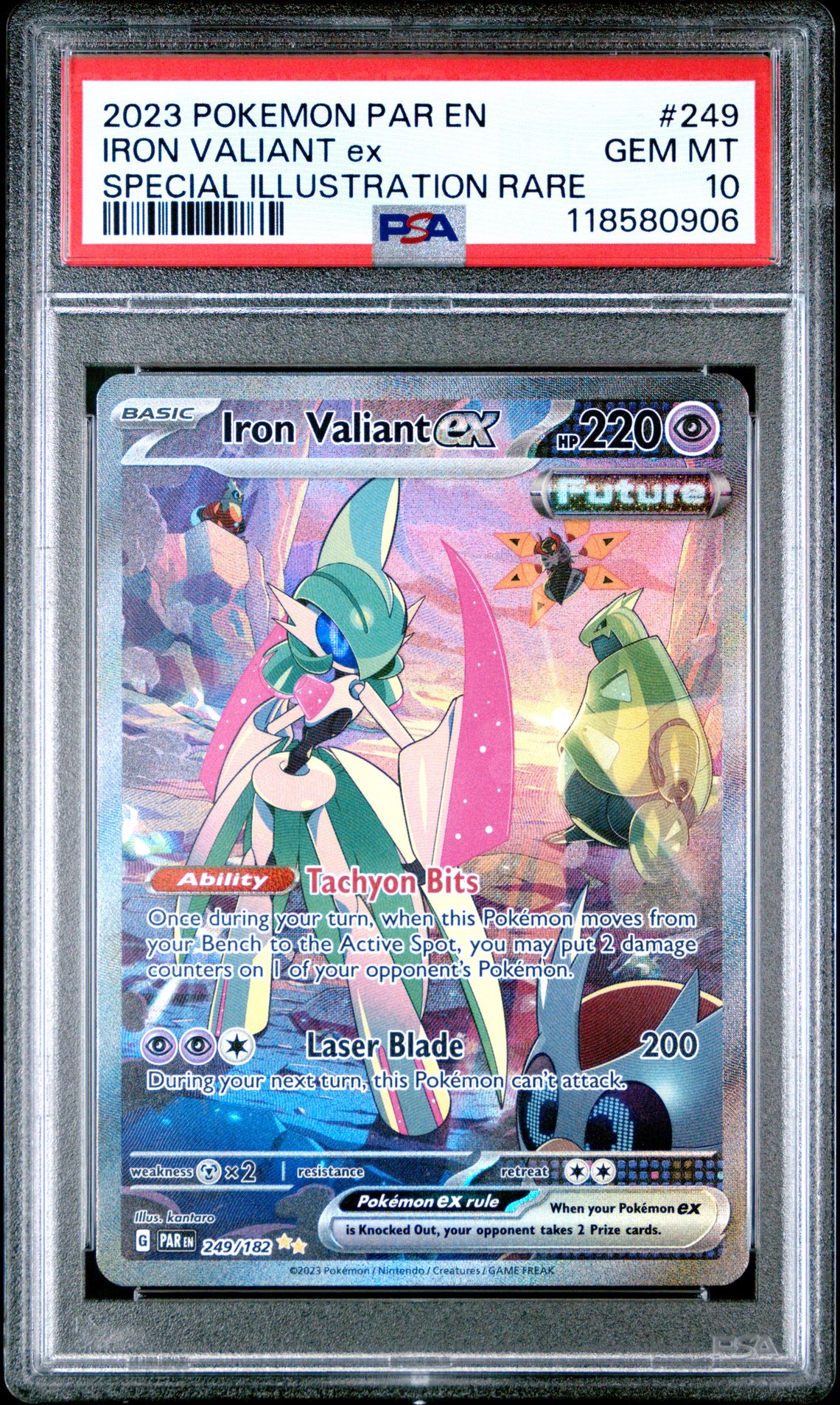 2023 Pokemon POKEMON PAR EN-PARADOX RIFT SPECIAL ILLUSTRATION RARE #249 Iron Valiant Ex front