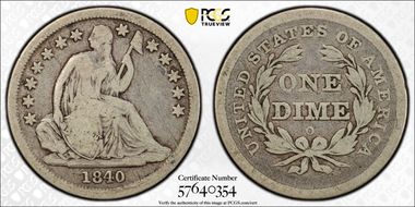 1840-O 10C No Drapery VG8