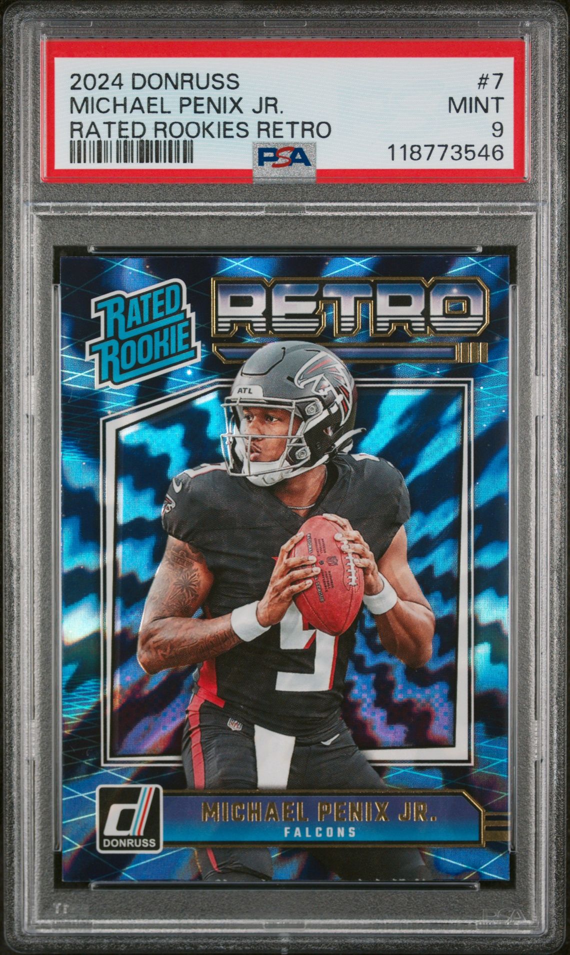 2024 Panini Donruss Rated Rookies Retro Michael Penix Jr. #7 Mint 9 front