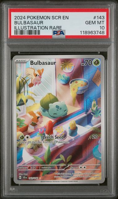 2024 Pokemon POKEMON SCR EN-STELLAR CROWN ILLUSTRATION RARE #143 Bulbasaur front
