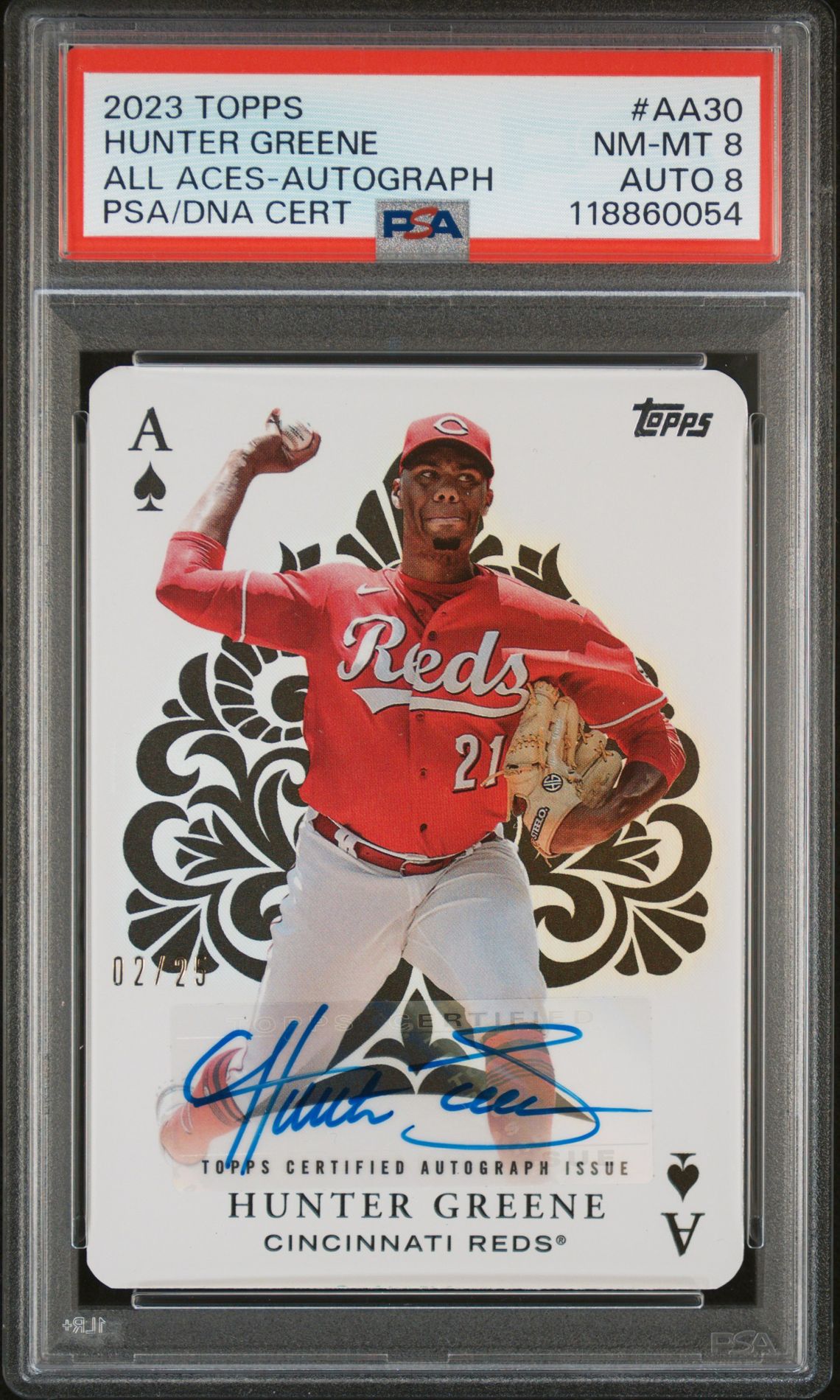 2023 Topps TOPPS ALL ACES AUTOGRAPH #AA30 Hunter Greene front