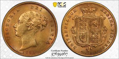 1872-S 1/2 Sov S-3862A MS61