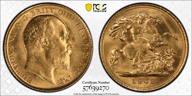 1903-S 1/2 Sov S-3977A MS63