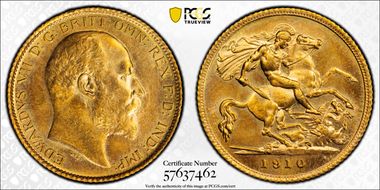 1910-S 1/2 Sov S-3977B MS65