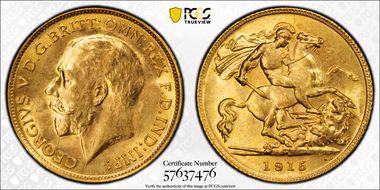 1915-M 1/2 Sov S-4007 MS65