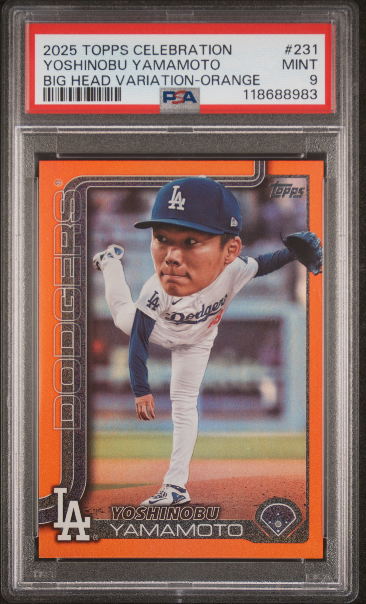 JimMint10's 2025 Topps Yoshinobu Yamamoto Big Head Variation