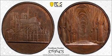 1855 Medal Ross-M150 Hoyd-122 Bronzed Notre Dame de Paris SP62