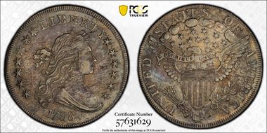 1798 $1 Large Eagle AU55