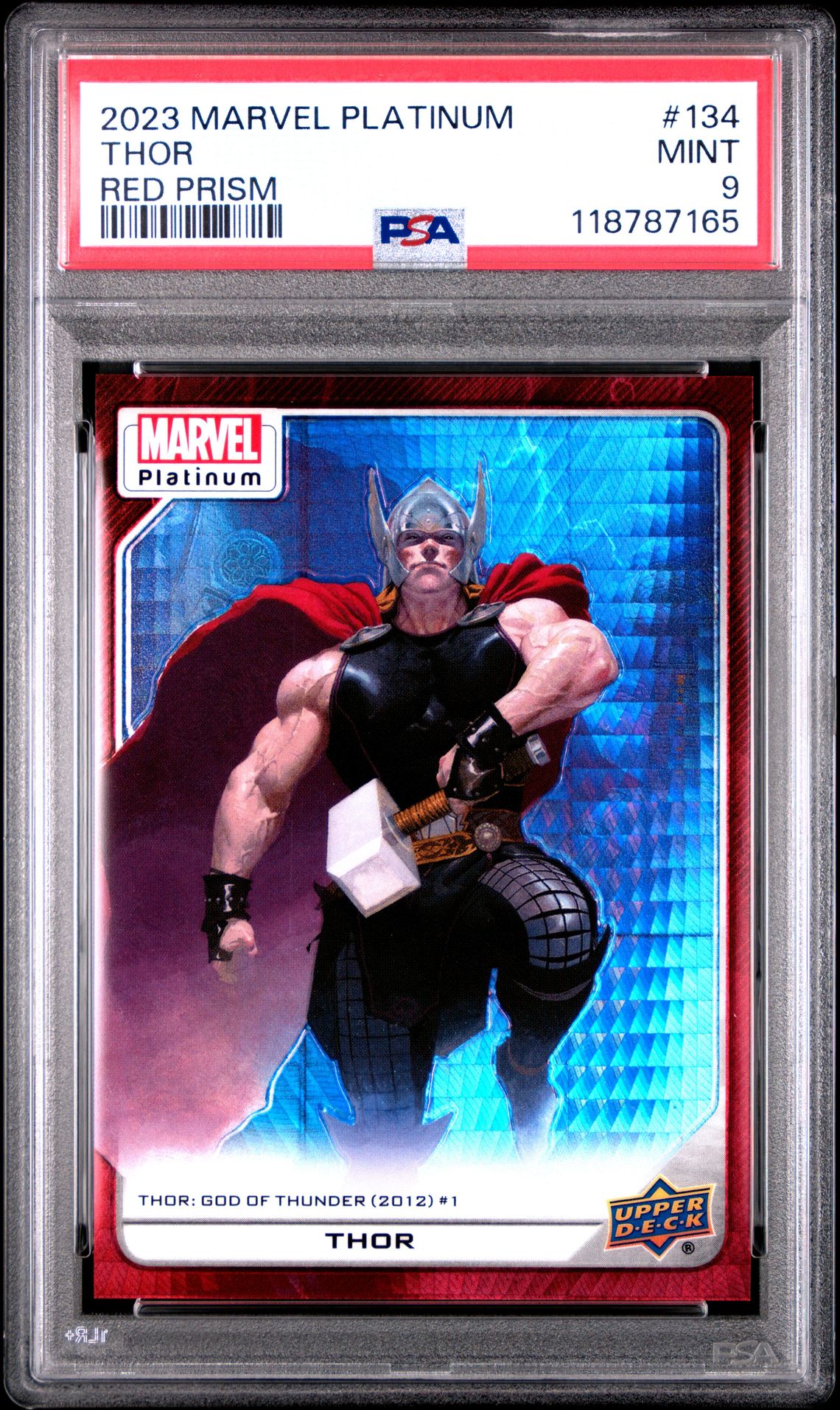 2023 Marvel UPPER DECK MARVEL PLATINUM Red #134 Thor front