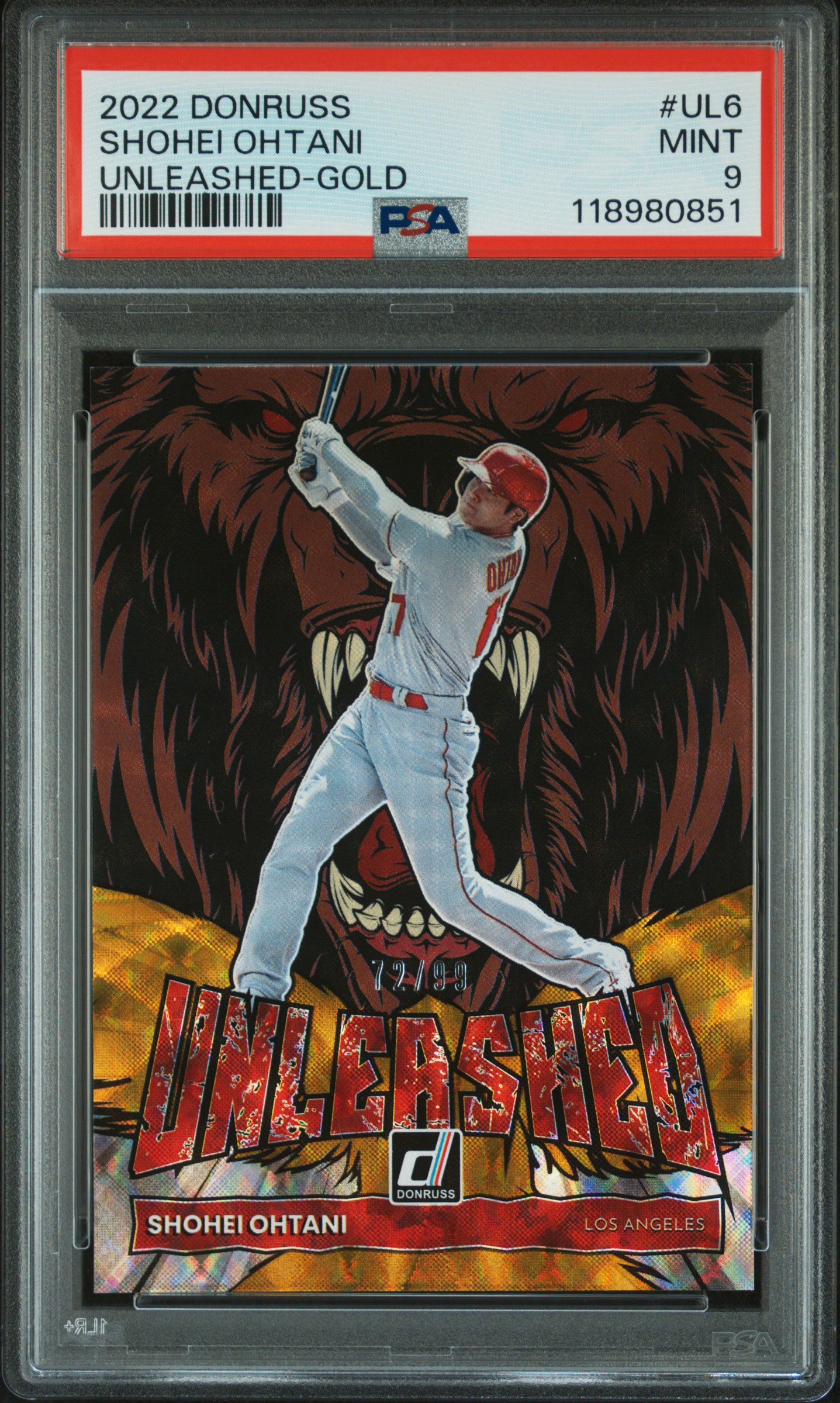 2022 #UL6 Shohei Ohtani PSA 9 Panini Donruss Unleashed