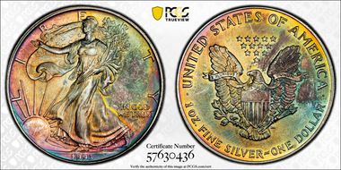 1993 $1 Silver Eagle MS65