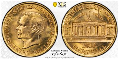 1916 G$1 McKinley MS64